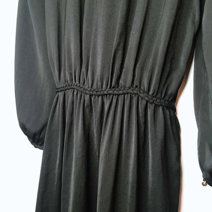 Sandro Paris silk painters dress with braided trim - size 2