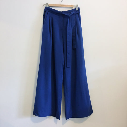 Sandro Studio Wide Leg Trousers with Belt - Size 6