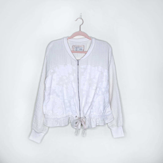 saturday sunday scenic route gauzy cotton jacket - size small