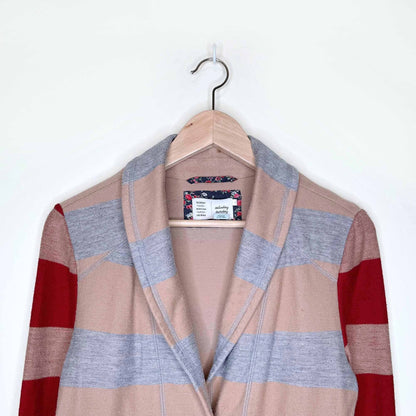 saturday sunday striped jersey blazer - size small