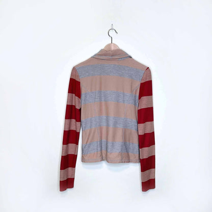 saturday sunday striped jersey blazer - size small