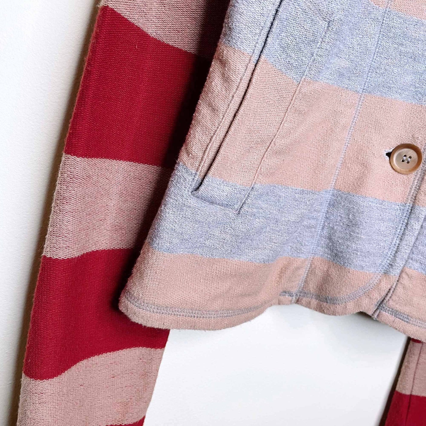 saturday sunday striped jersey blazer - size small