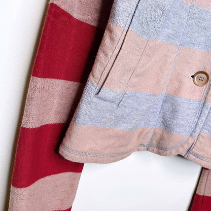 saturday sunday striped jersey blazer - size small