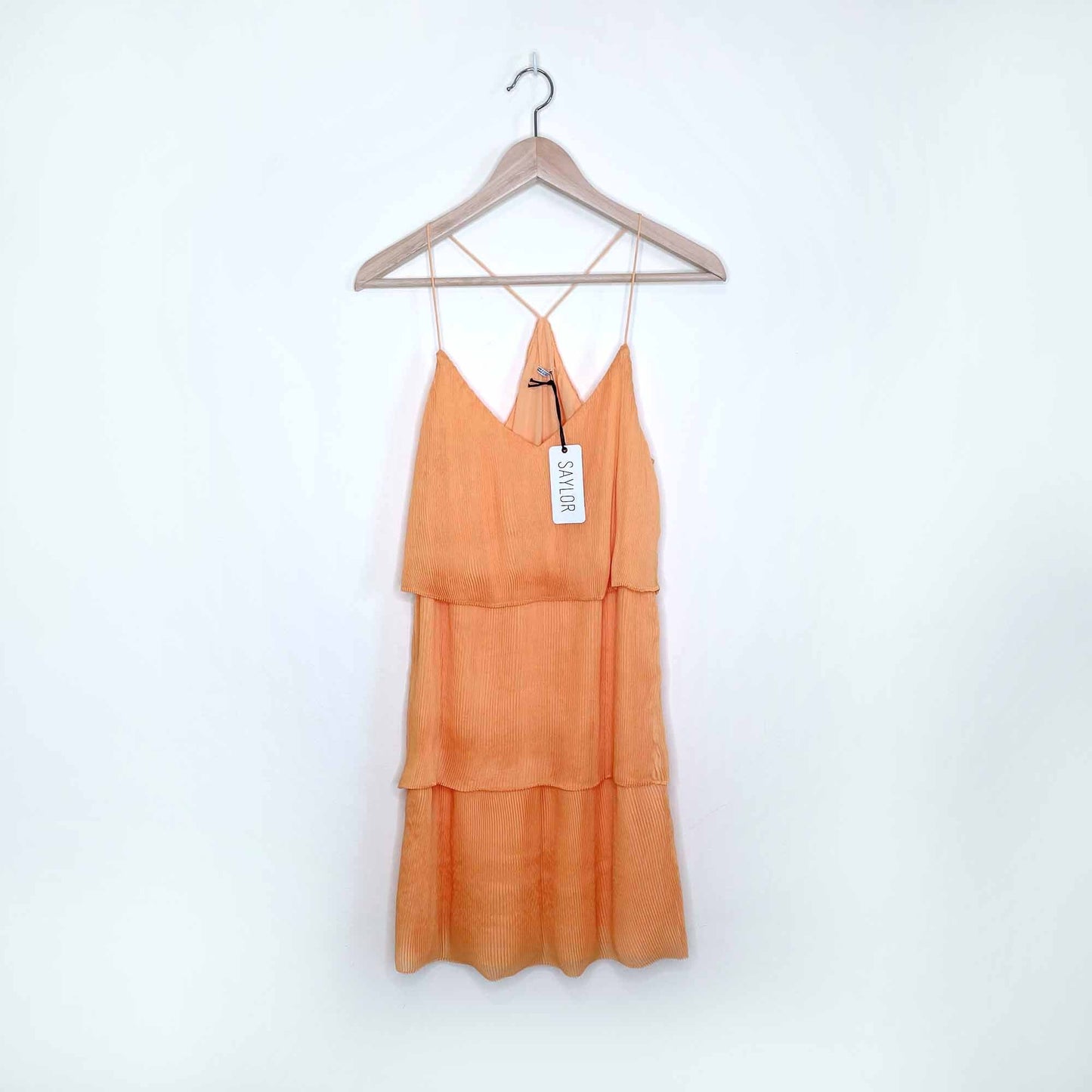 NWT Saylor Say-Luela tiered mini dress in mustard - size Small