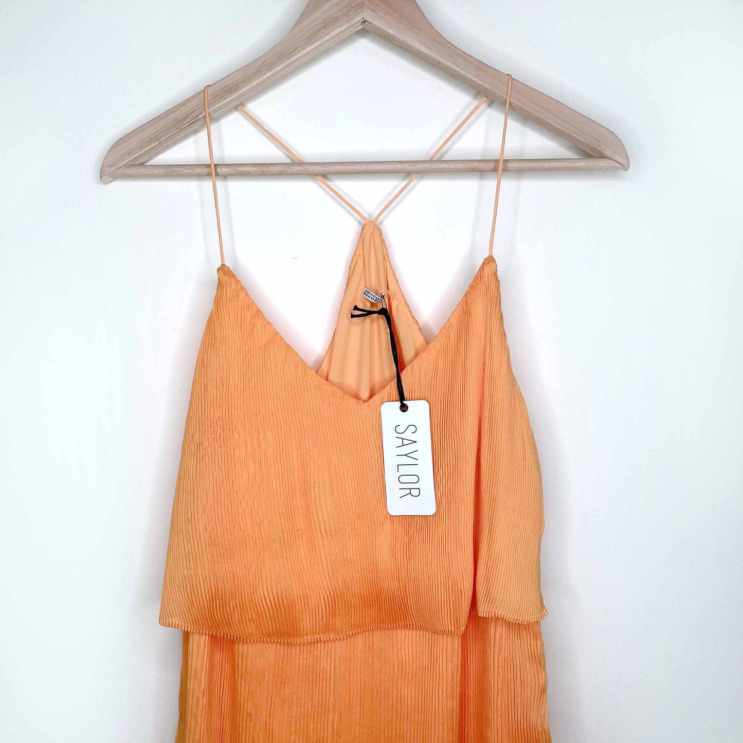 NWT Saylor Say-Luela tiered mini dress in mustard - size Small