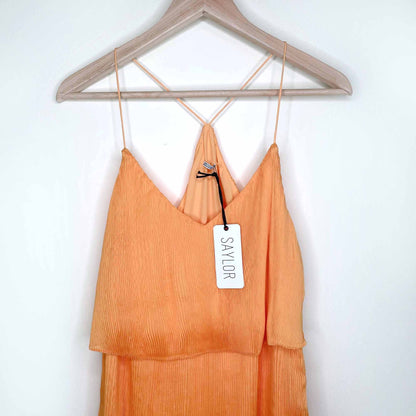 NWT Saylor Say-Luela tiered mini dress in mustard - size Small