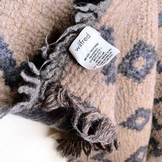 wilfred diamond mosaic reversible wool blanket scarf