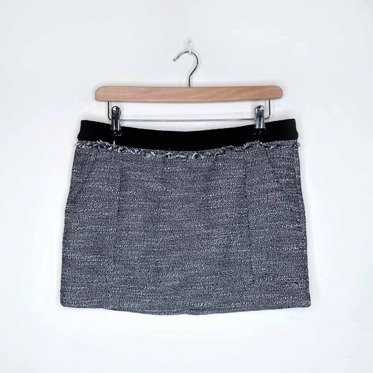 scotch & soda metallic tweed mini skirt - size 2