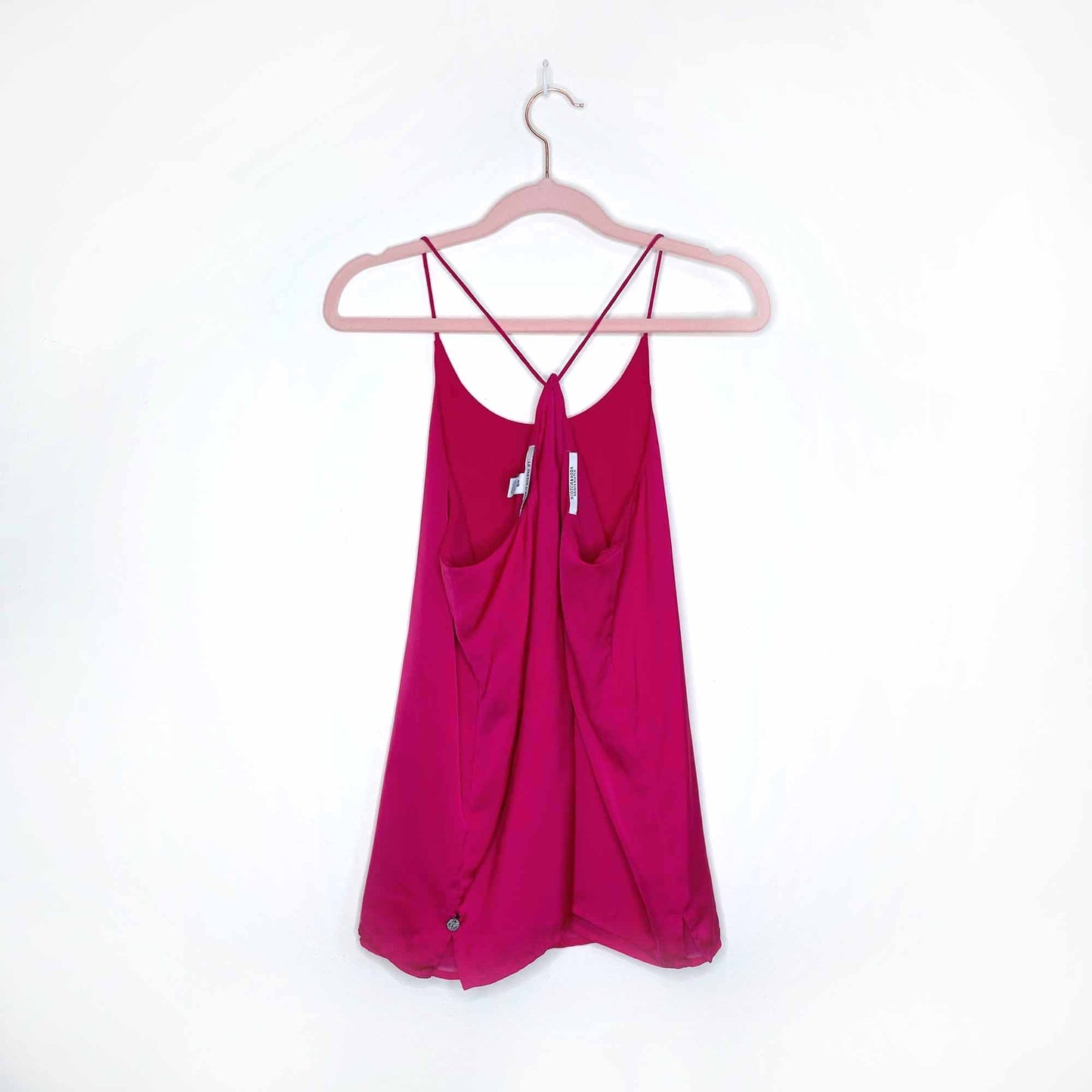 scotch & soda pink satin racerback layered tank - size 1