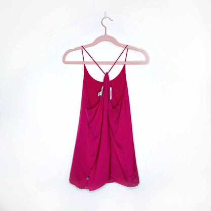 scotch & soda pink satin racerback layered tank - size 1