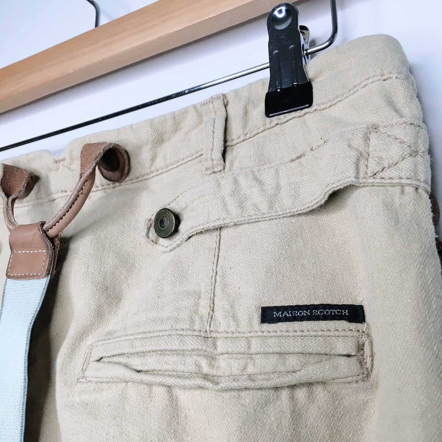 Scotch &amp; Soda linen-blend pants with suspenders - size P'tite