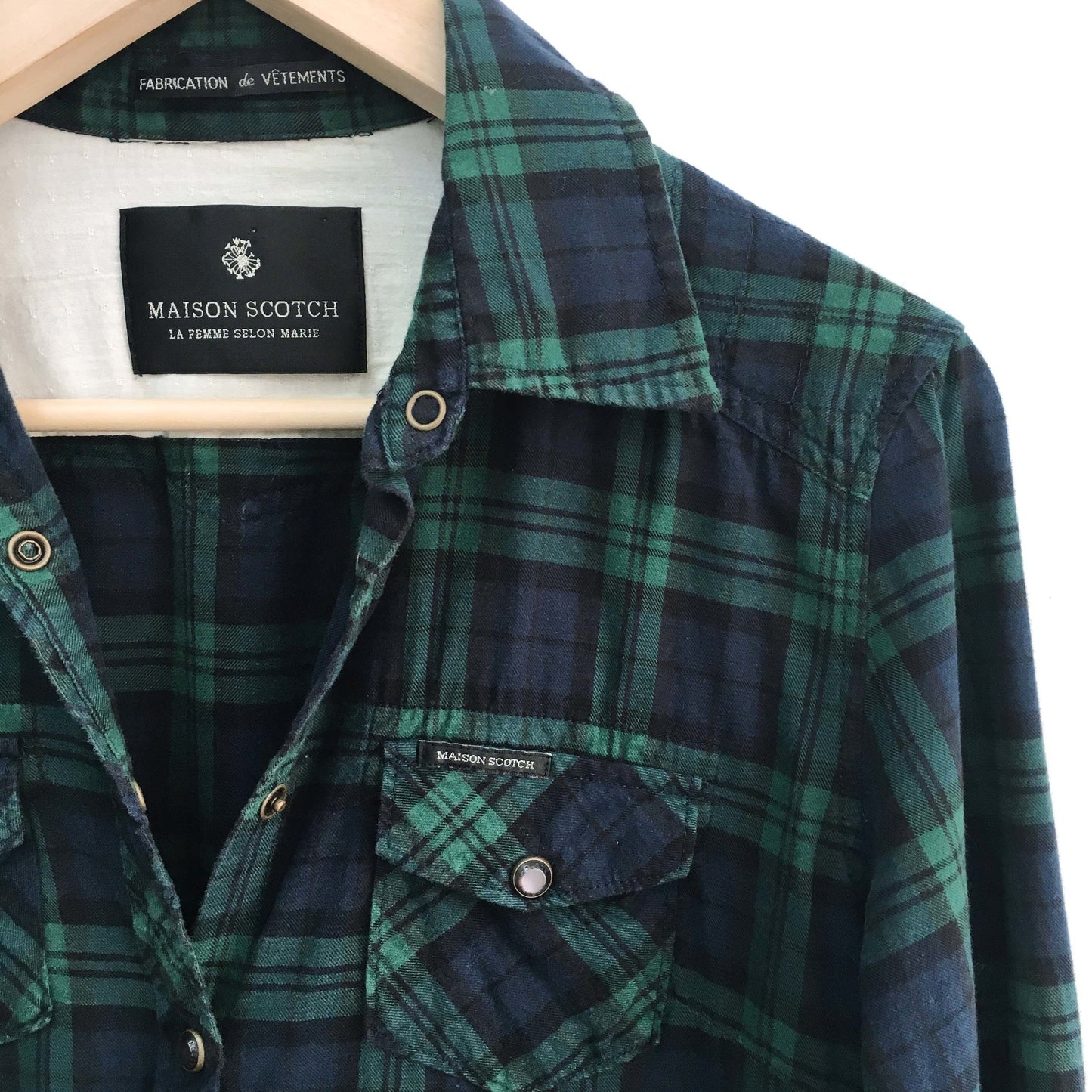 Maison Scotch Flannel with elbow patch - size 2