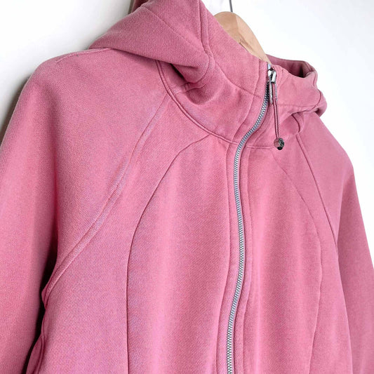 lululemon 2020 light fleece scuba hoodie in pink - size 8