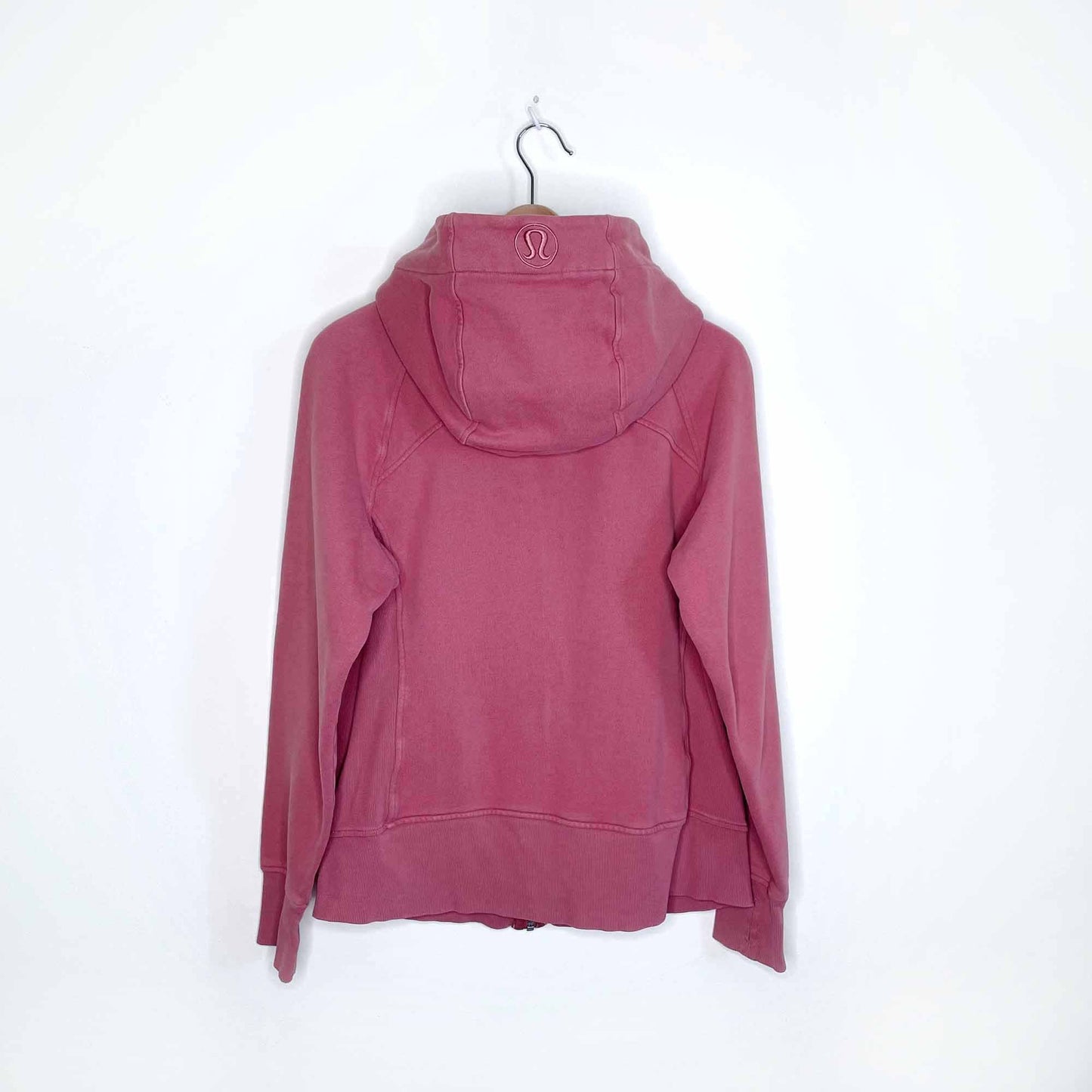 lululemon 2020 light fleece scuba hoodie in pink - size 8