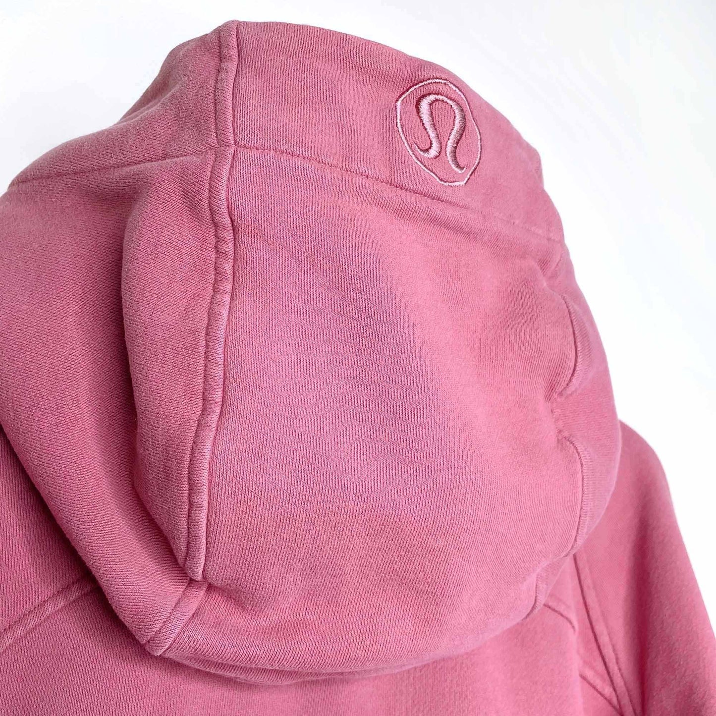 lululemon 2020 light fleece scuba hoodie in pink - size 8