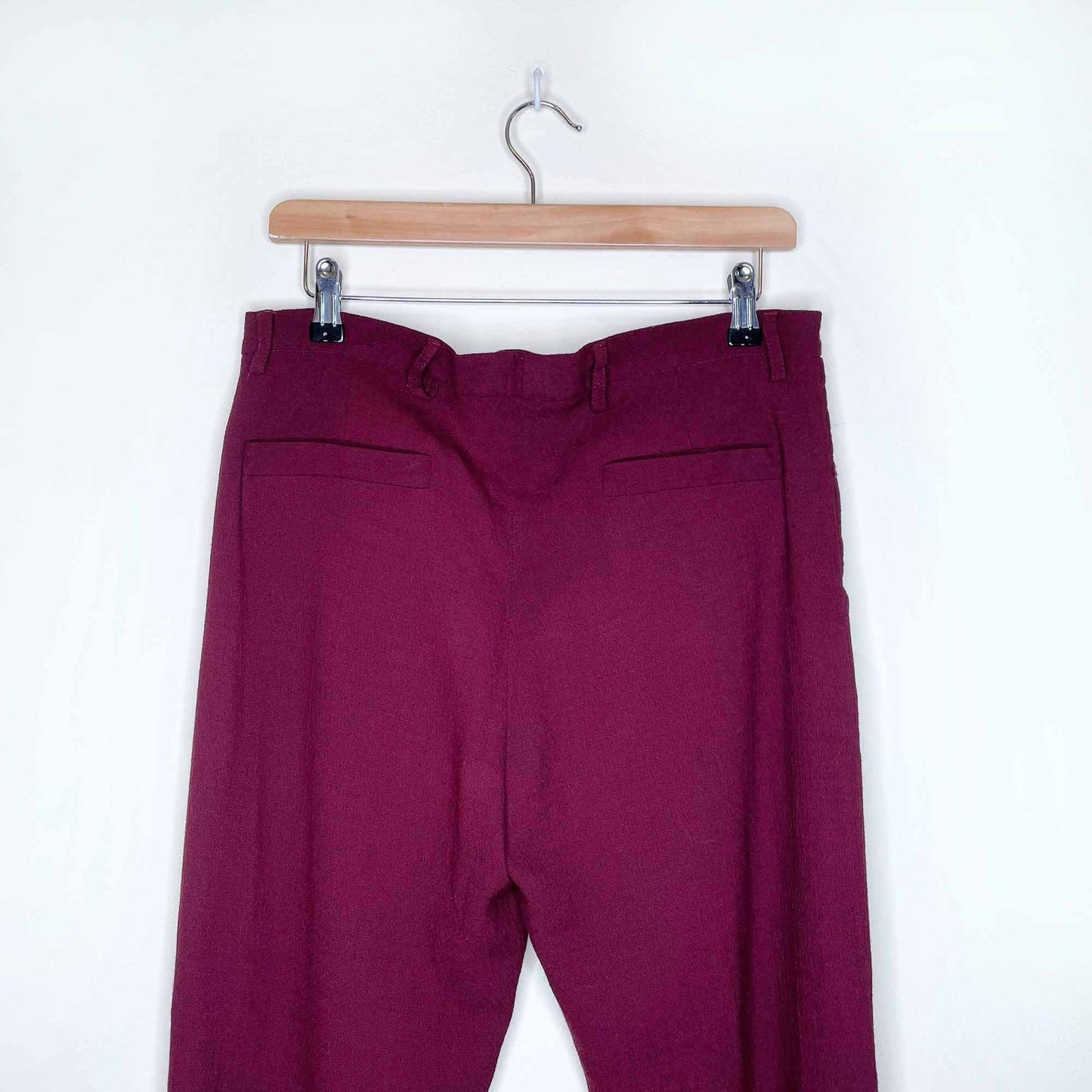 séfr séfr wool-blend crepe tapered leon trouser - size medium