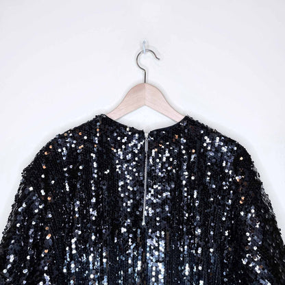 alison hayes short sleeve ombre sequin party dress - size small