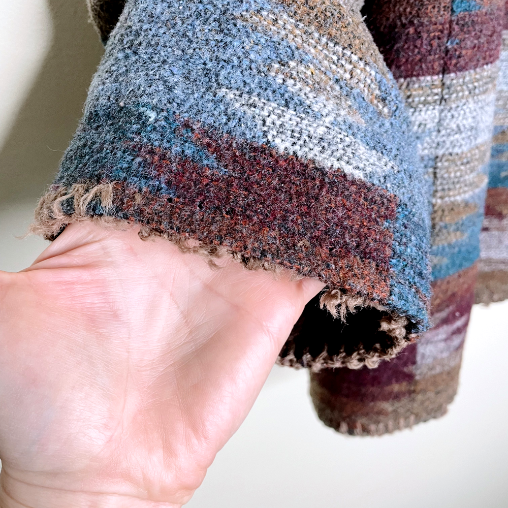 vintage serape navajo style blanket jacket - size 7/8