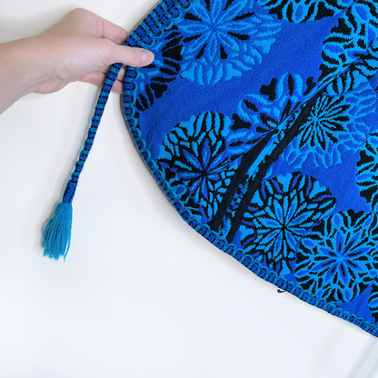 vintage 70's handmade woven tapestry vest and skirt set - size sm/med