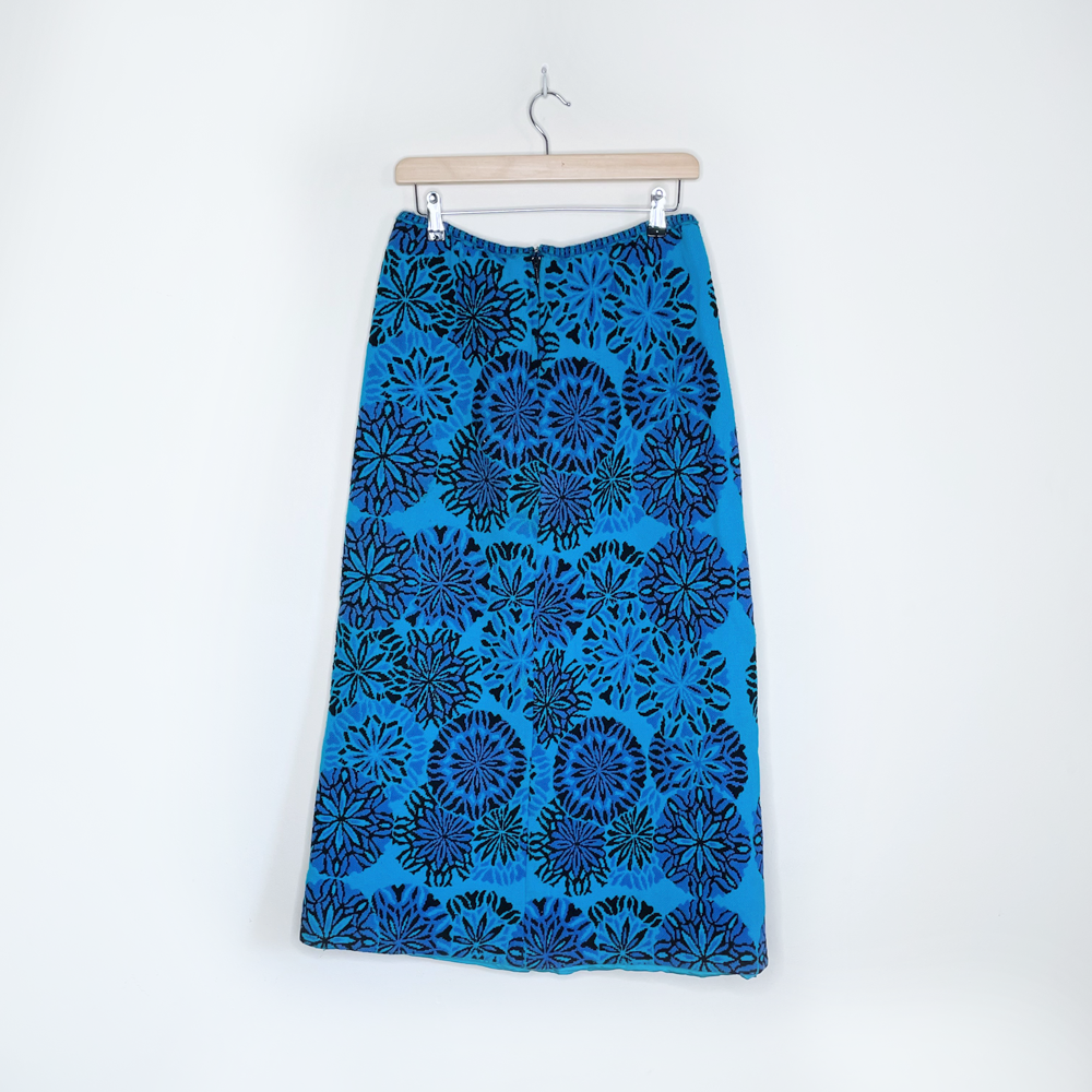 vintage 70's handmade woven tapestry vest and skirt set - size sm/med