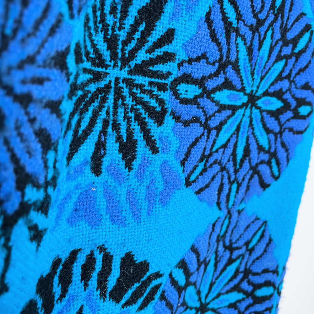 vintage 70's handmade woven tapestry vest and skirt set - size sm/med