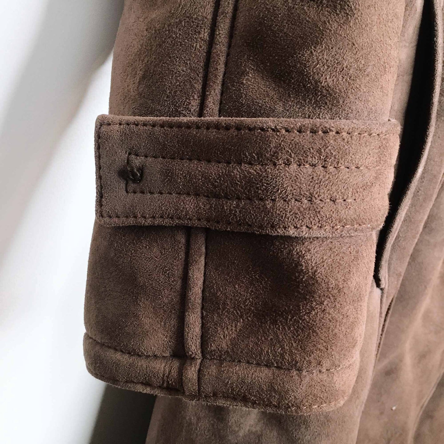 Long sheepskin jacket with fur collar - size Medium