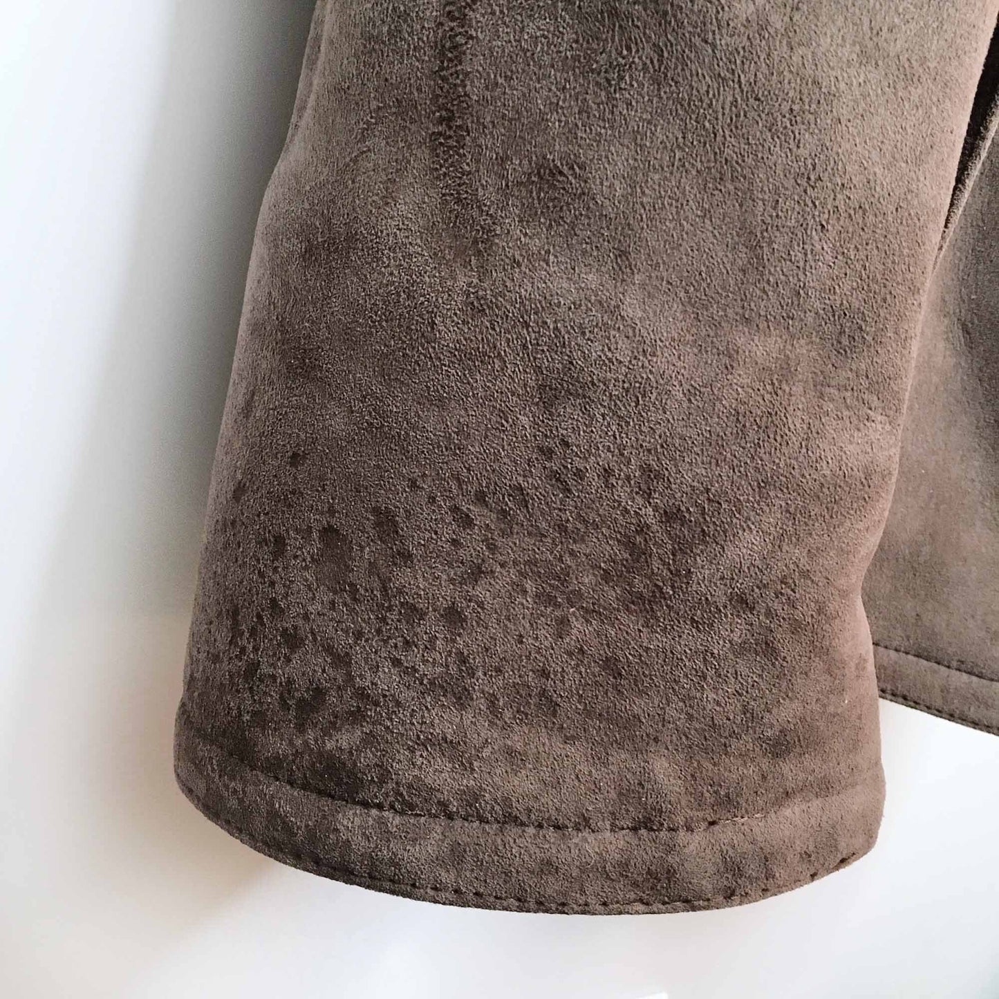 Long sheepskin jacket with fur collar - size Medium