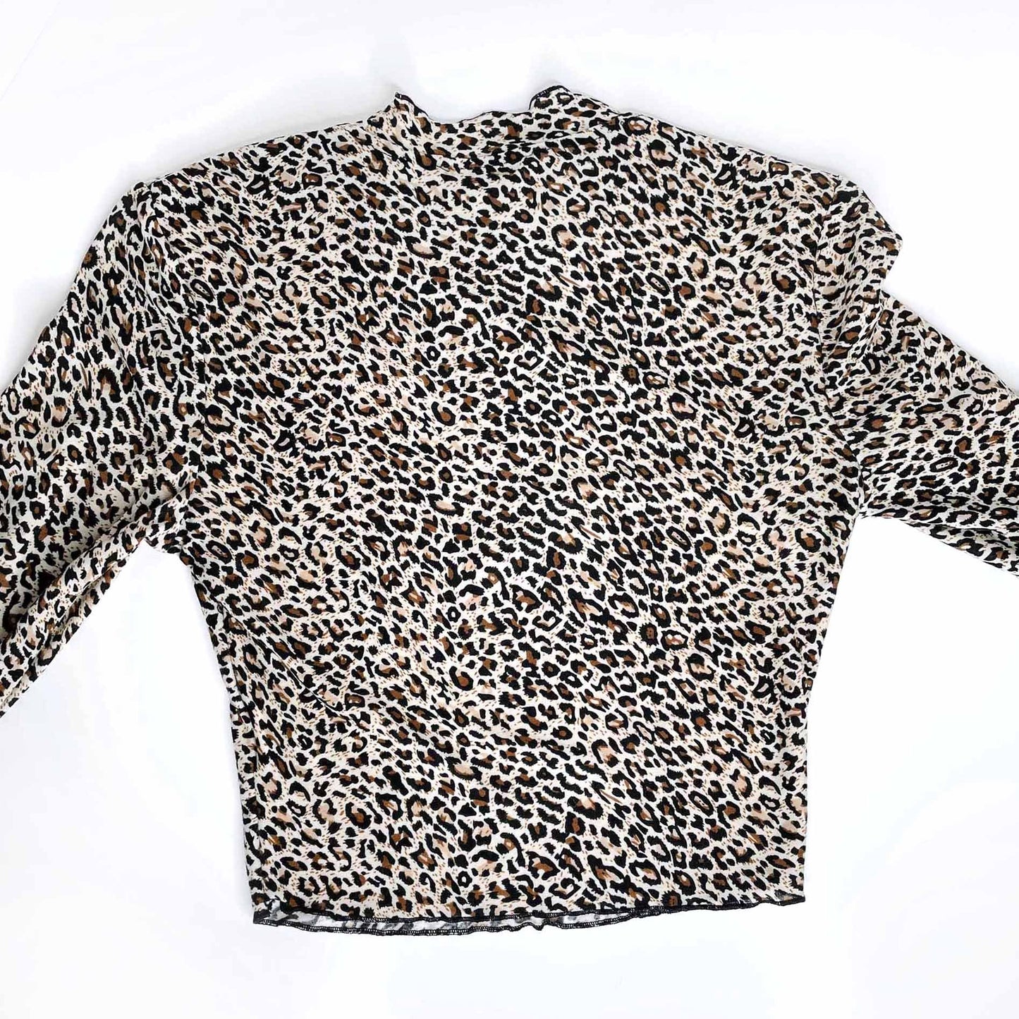 shein long sleeve crop top - animal print or tie dye - size small