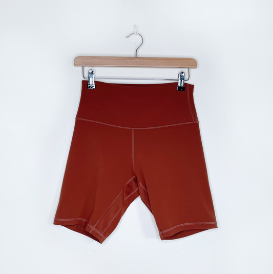 lululemon 2021 dark terracotta align shorts 8" - size 8