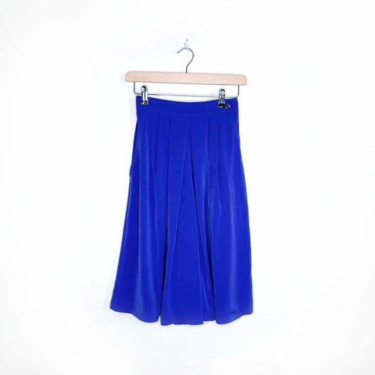 nwt deadstock vintage 'tilley silk' high rise pleated shorts - size xs