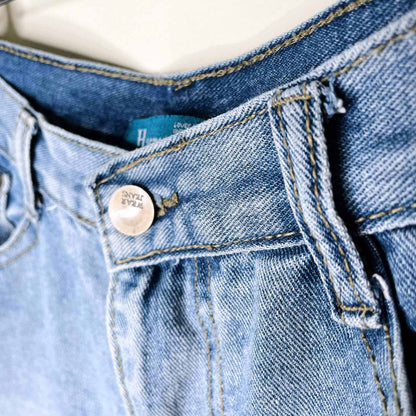 vintage cut-off high rise long jean shorts - size small