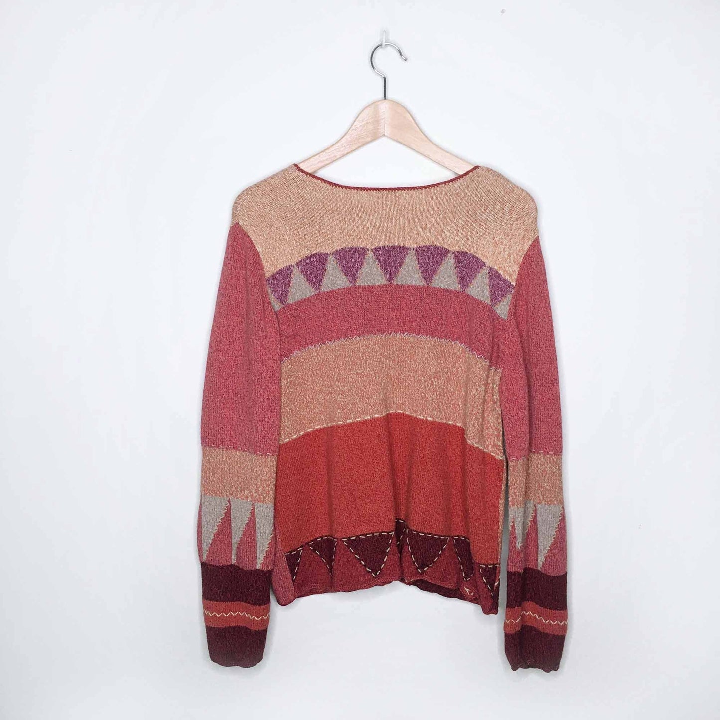 Vintage Sigrid Olsen Sport multi patchwork cardigan - size XL