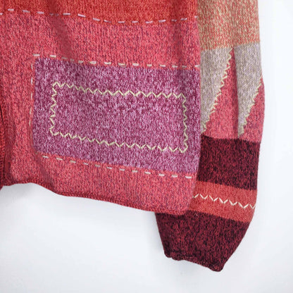 Vintage Sigrid Olsen Sport multi patchwork cardigan - size XL