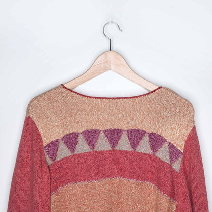 Vintage Sigrid Olsen Sport multi patchwork cardigan - size XL