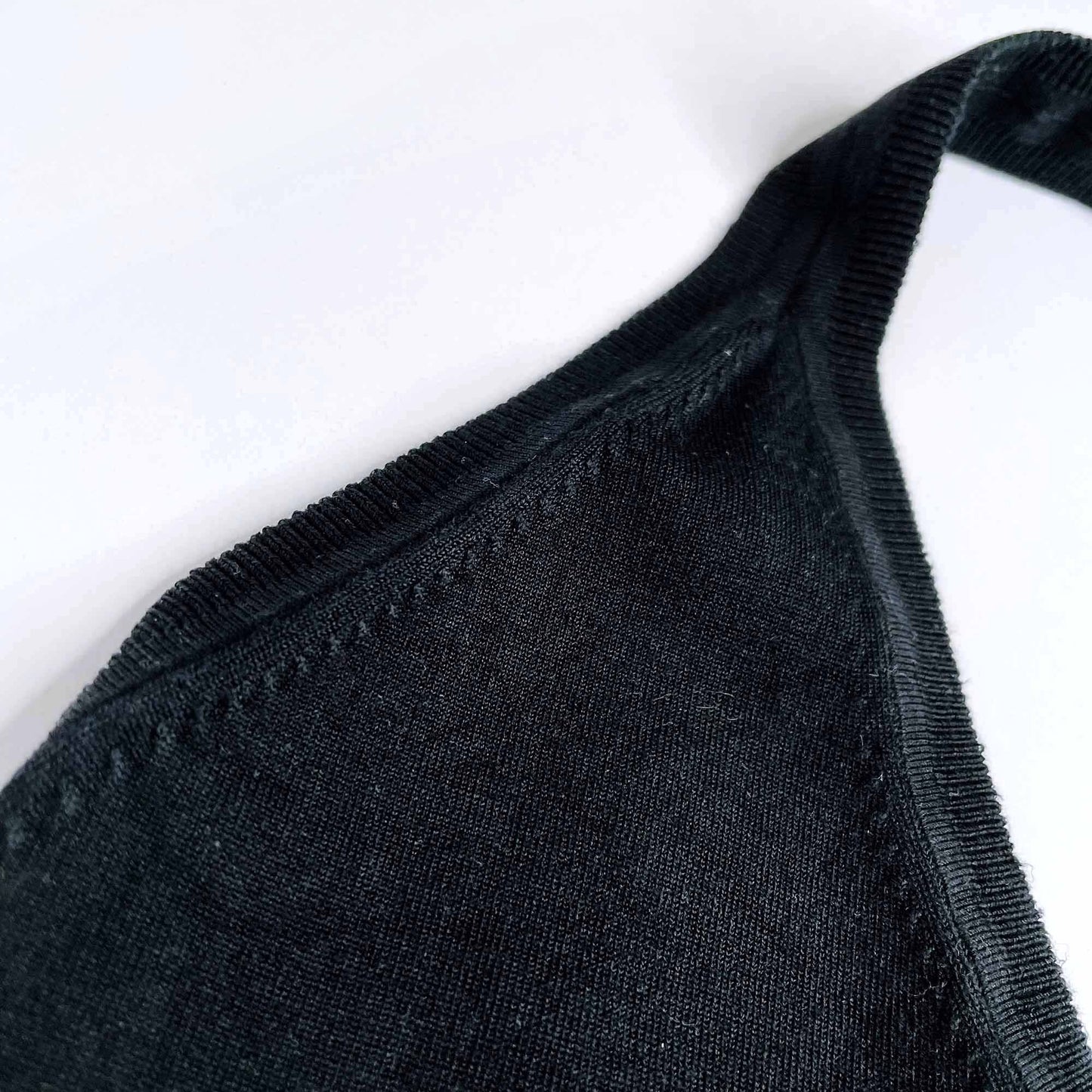 essendi silk blend knit halter top - size small