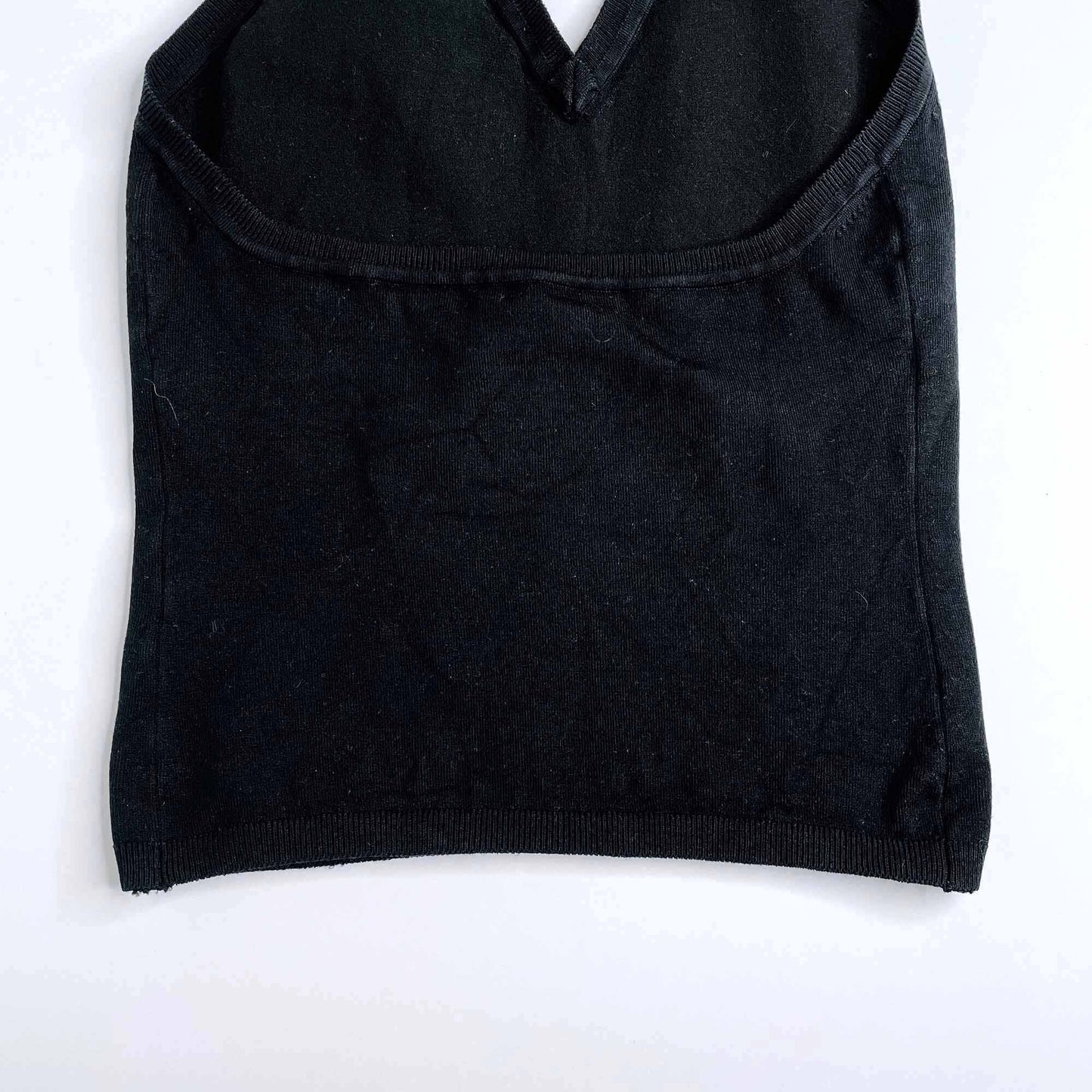 essendi silk blend knit halter top - size small