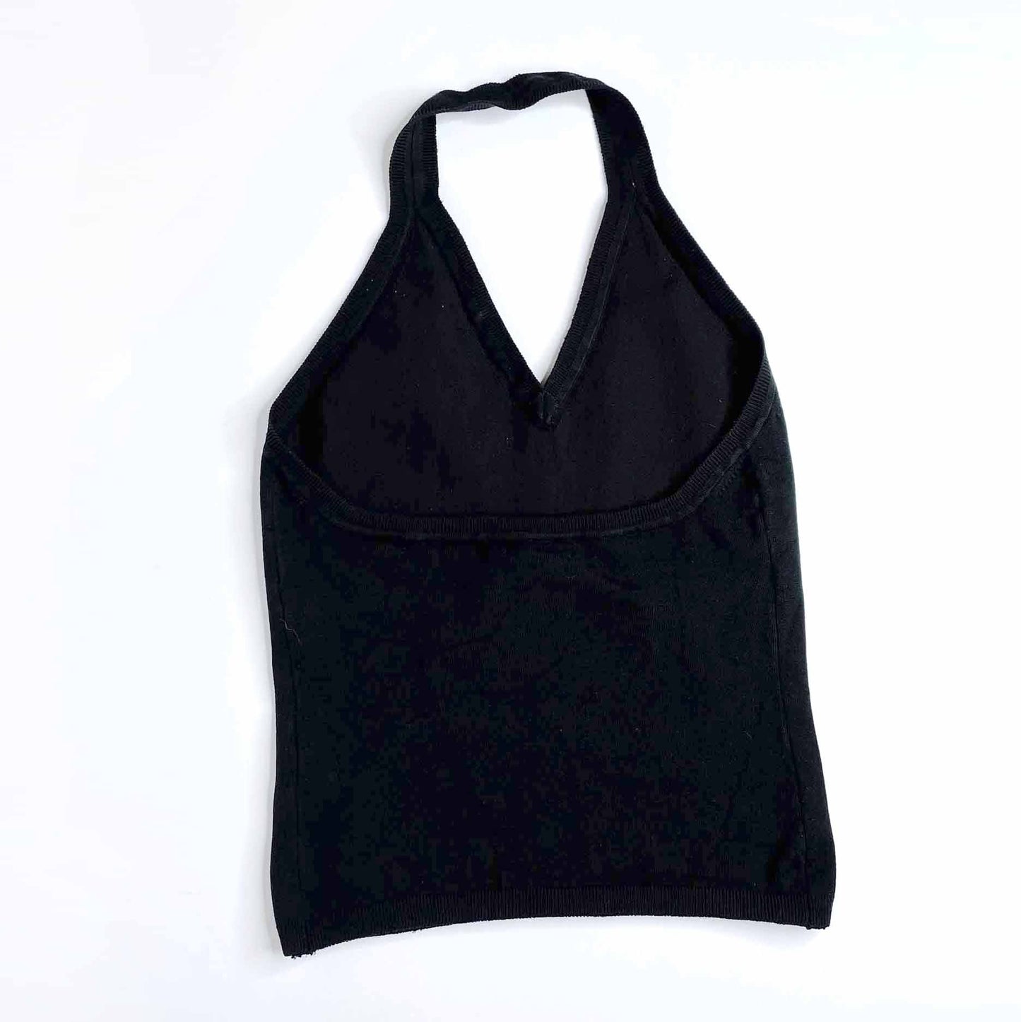 essendi silk blend knit halter top - size small