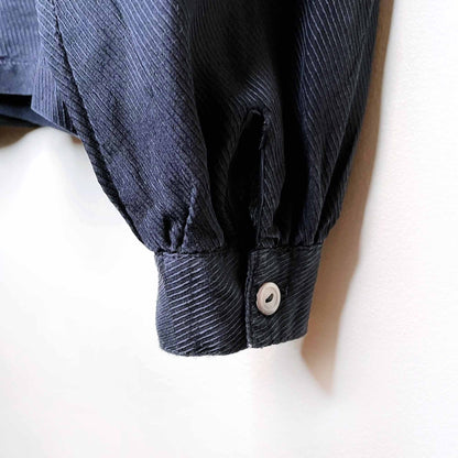 vintage singerie silk ruffle front blouse - size 6