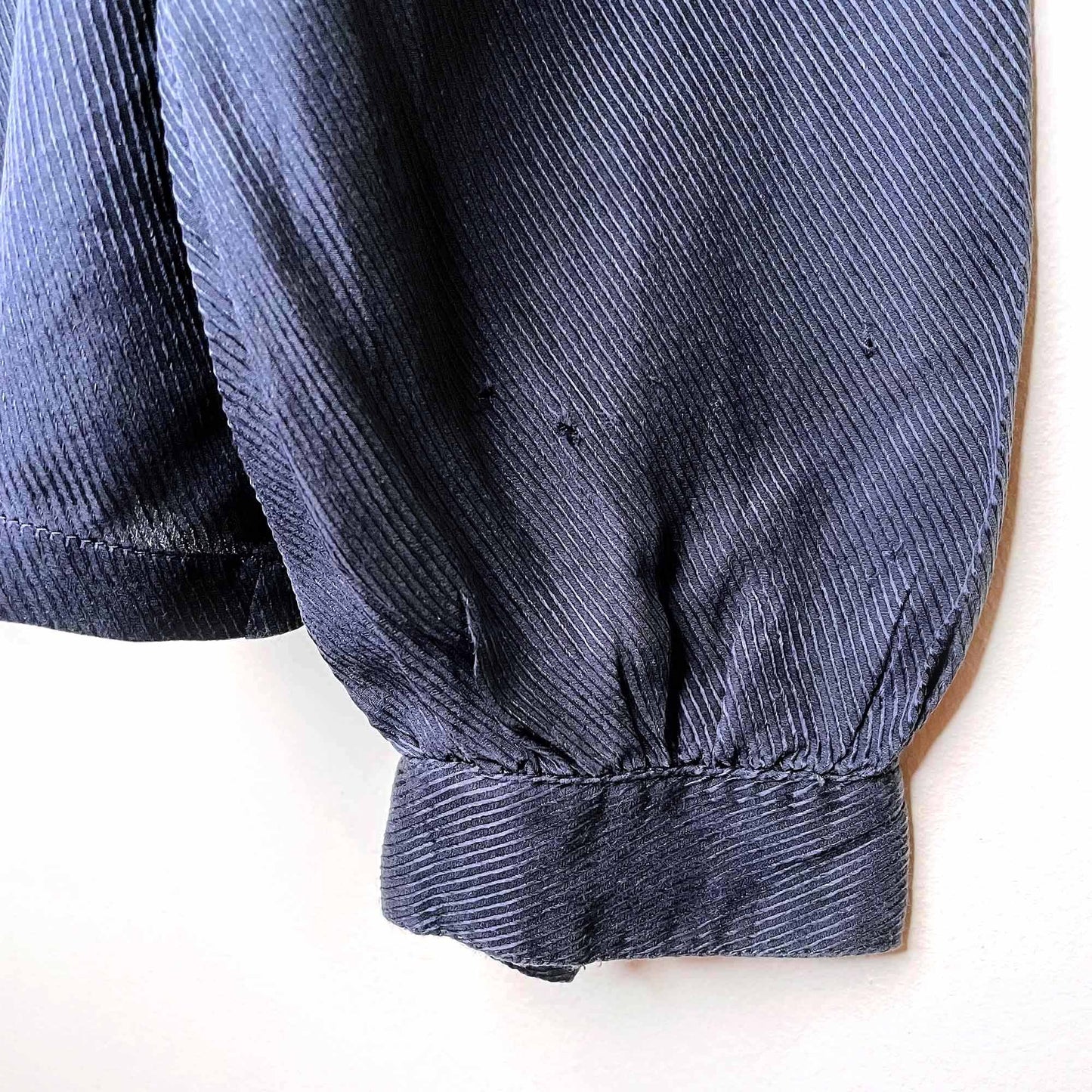 vintage singerie silk ruffle front blouse - size 6