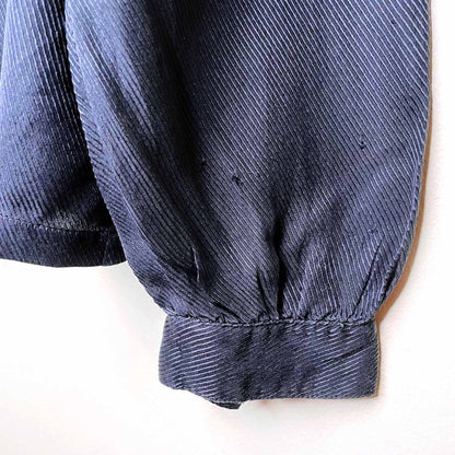 vintage singerie silk ruffle front blouse - size 6