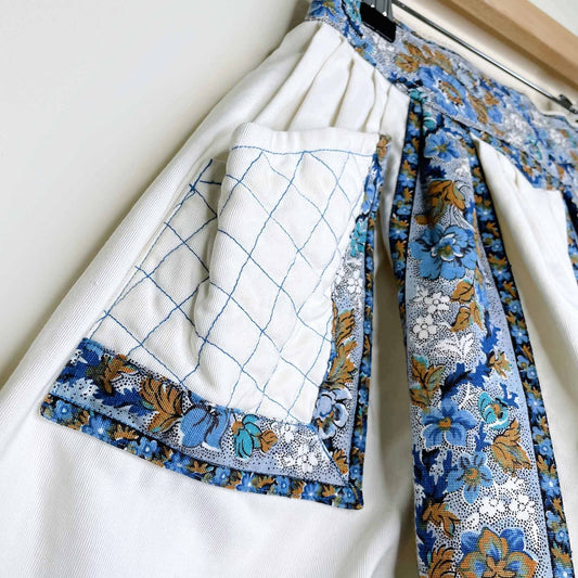 vintage 60's bellina paris folk a-line skirt - size xs