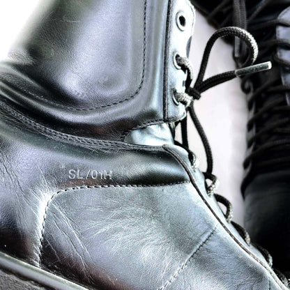 saint laurent SL01H black leather high top sneakers - size 42.5