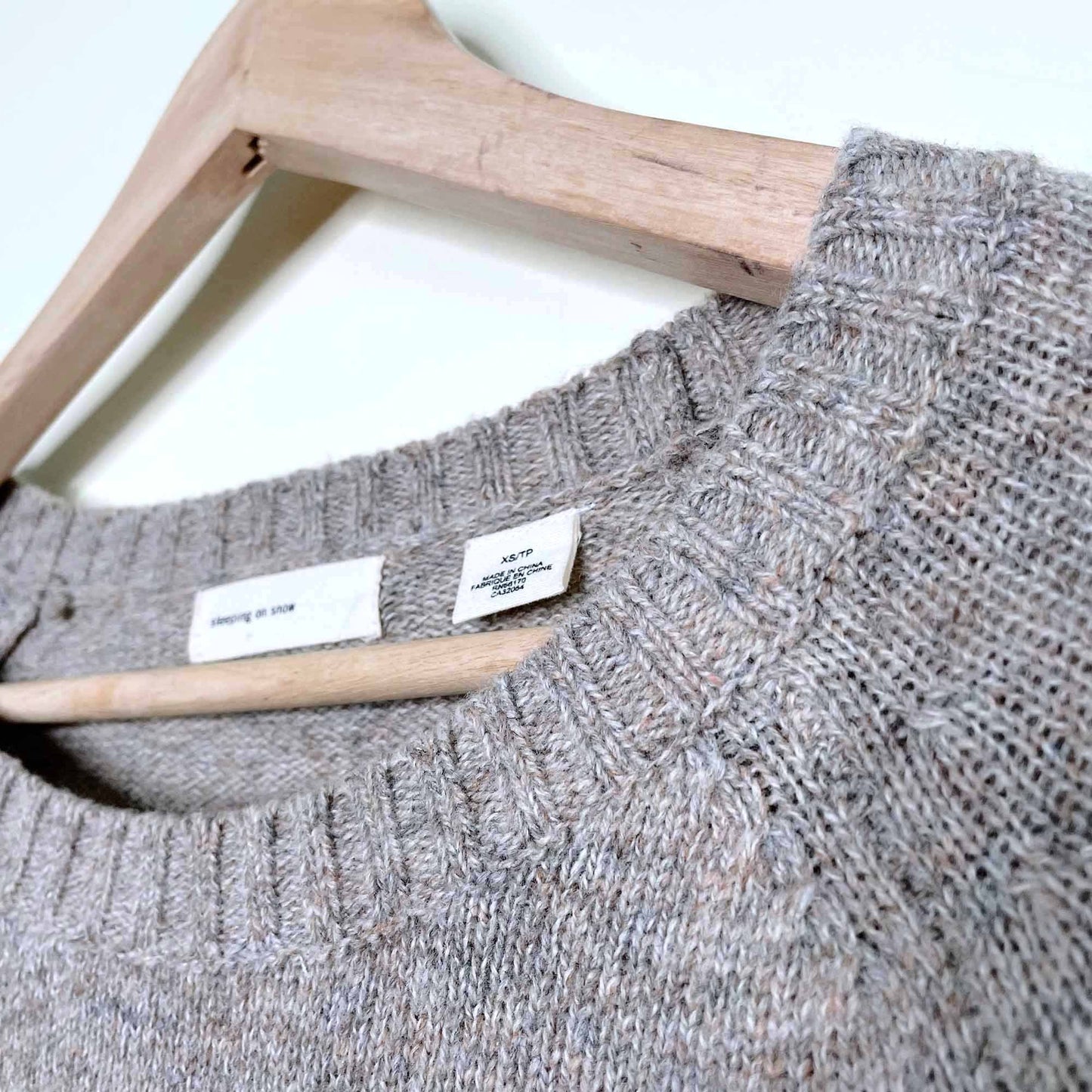 sleeping on snow floral embroidered wool-blend sweater - size xs