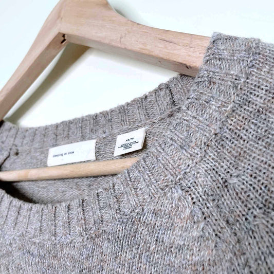 sleeping on snow floral embroidered wool-blend sweater - size xs