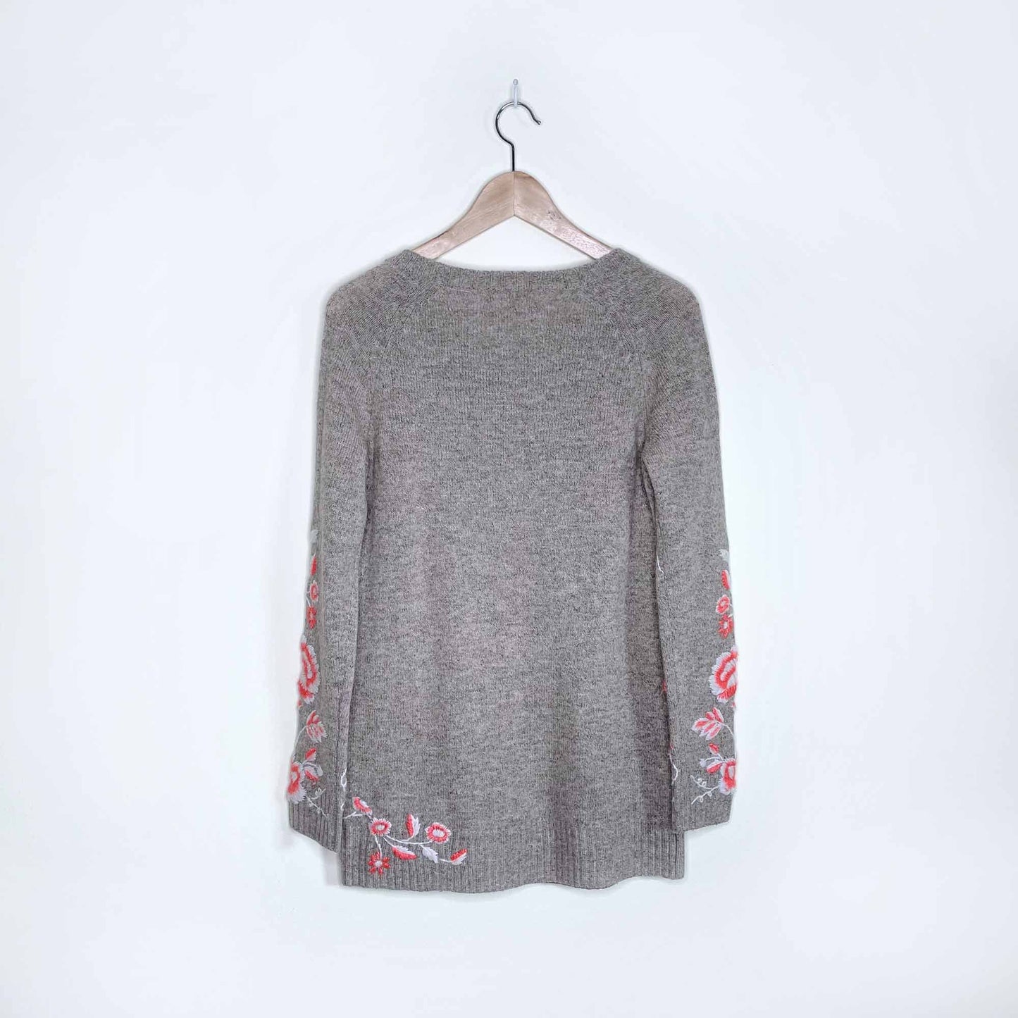 sleeping on snow floral embroidered wool-blend sweater - size xs