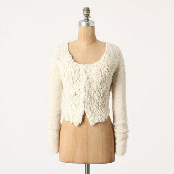Sleeping on Snow boucle crop Cardigan - size Small