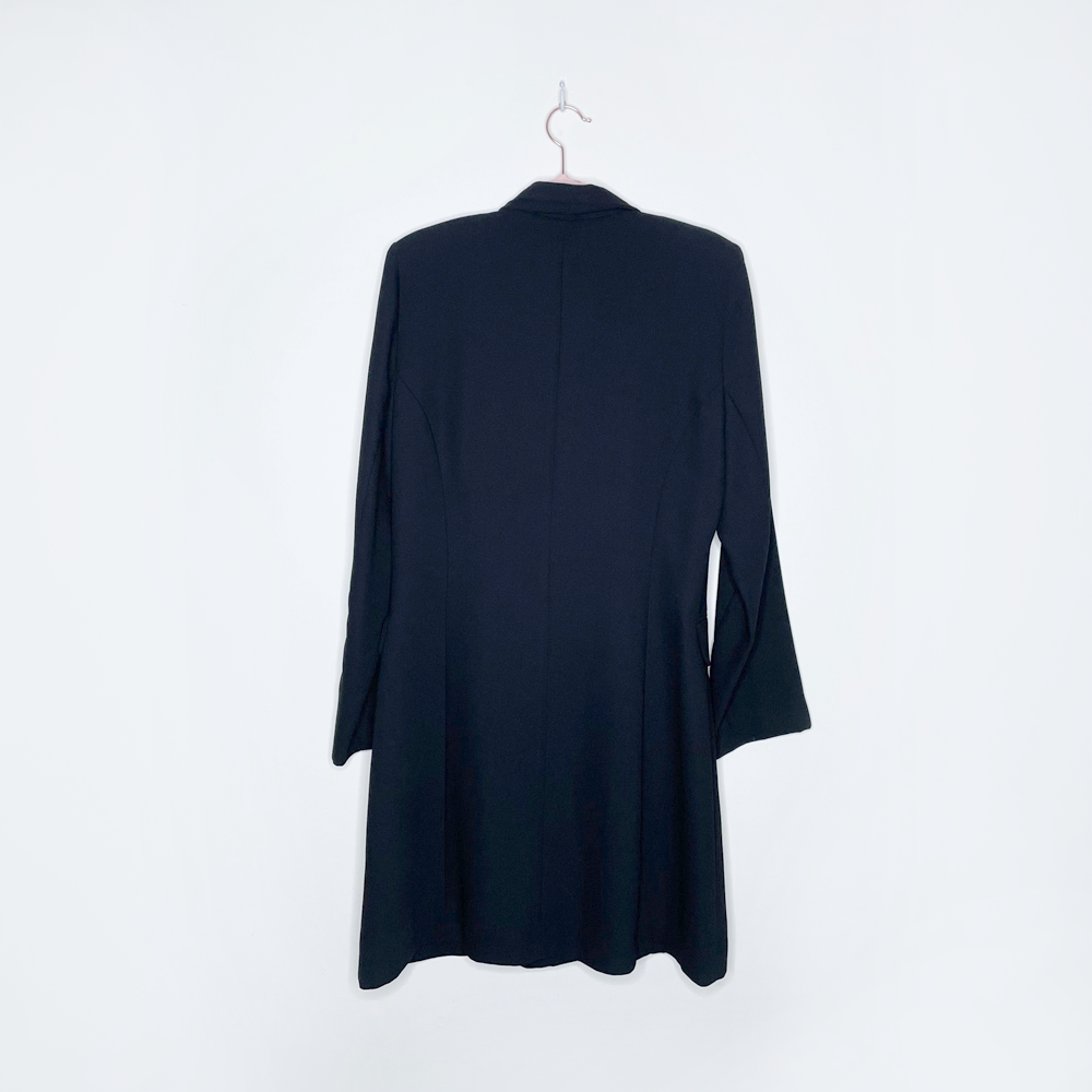 vintage smart set 90s black duster blazer jacket - size sm/med
