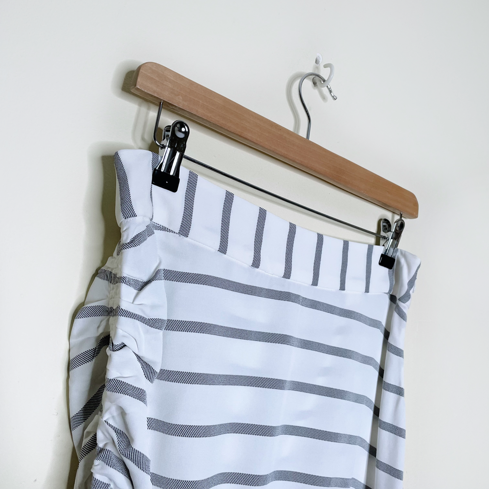 smythe asymmetrical striped midi skirt - size 6 / 29