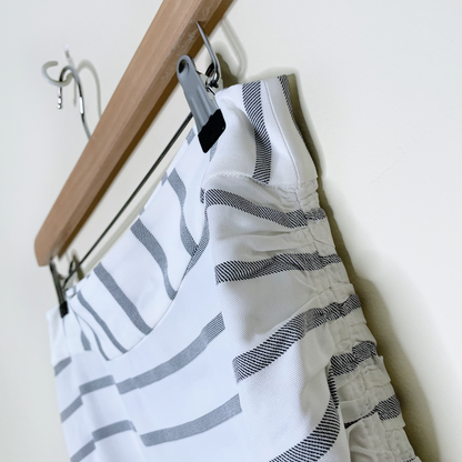 smythe asymmetrical striped midi skirt - size 6 / 29