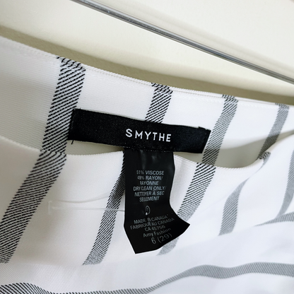 smythe asymmetrical striped midi skirt - size 6 / 29